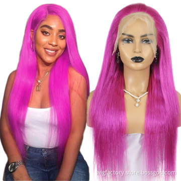 Natural Virgin Brazilian  Hair Lace Frontal Wig for Black Women,Pre Pluck Lace Wig,Cheap Cuticle Aligned Long Human Wi